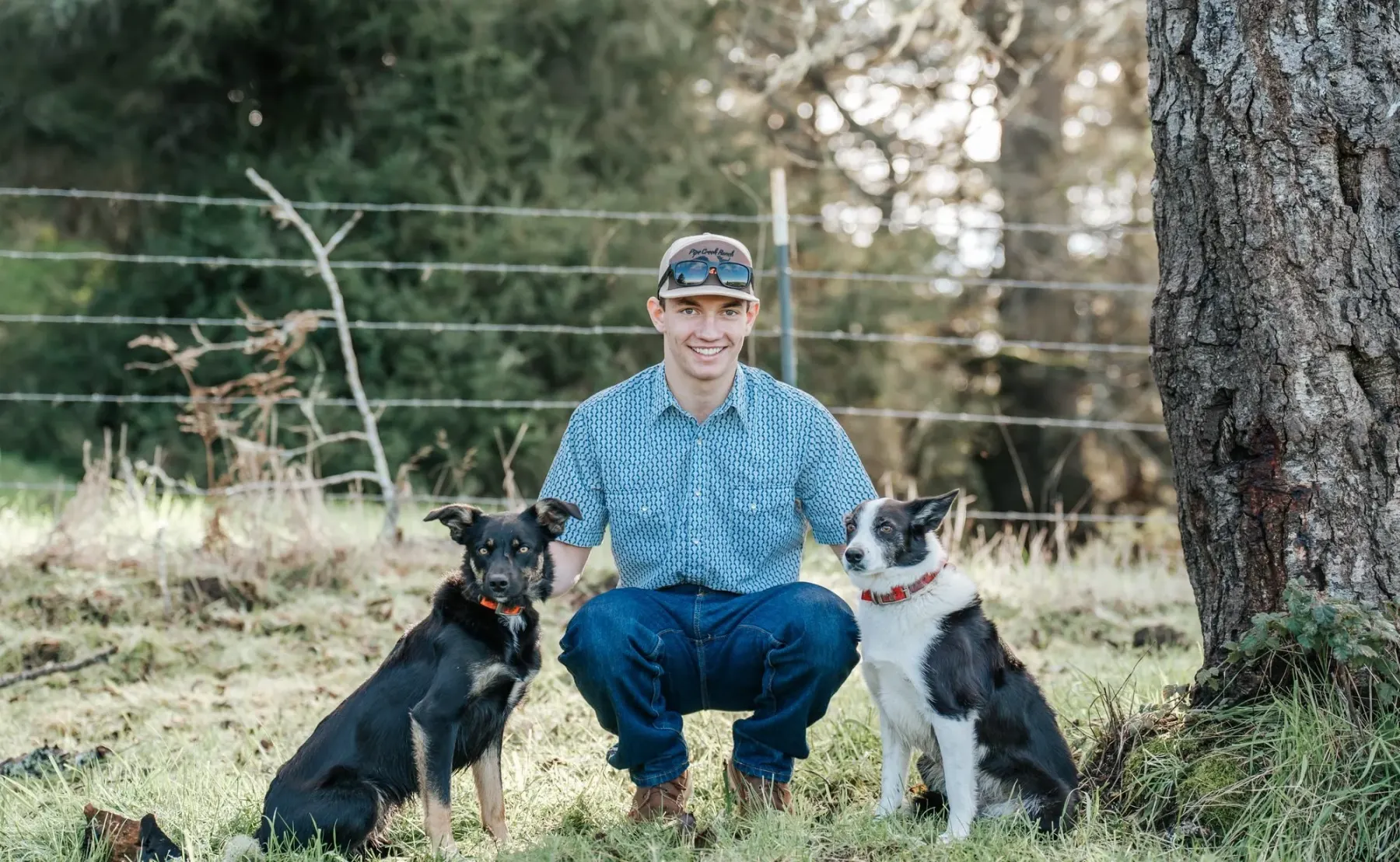 Ferndale High School senior Tristen in golden Eel River Valley light