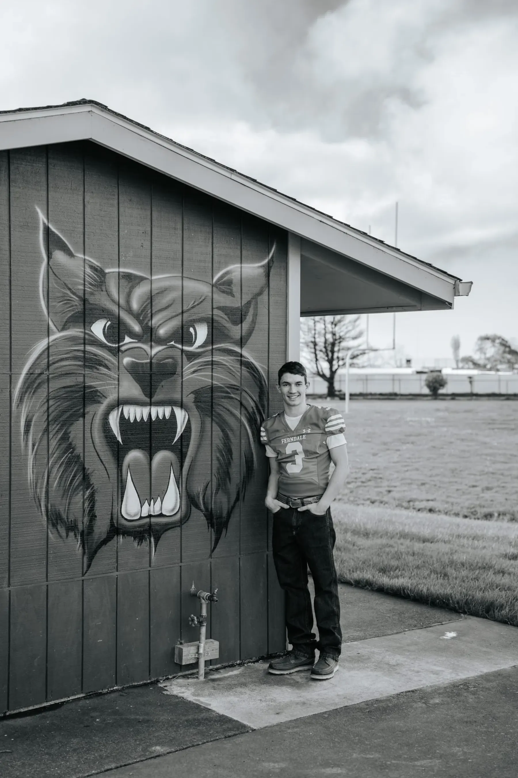 Humboldt County football senior portrait