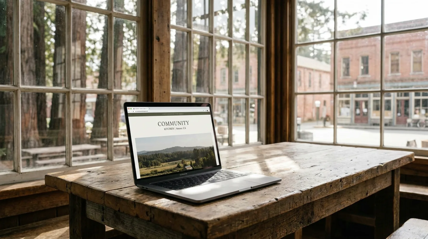 Custom-coded website preview shown on a laptop — Arcata, Humboldt County