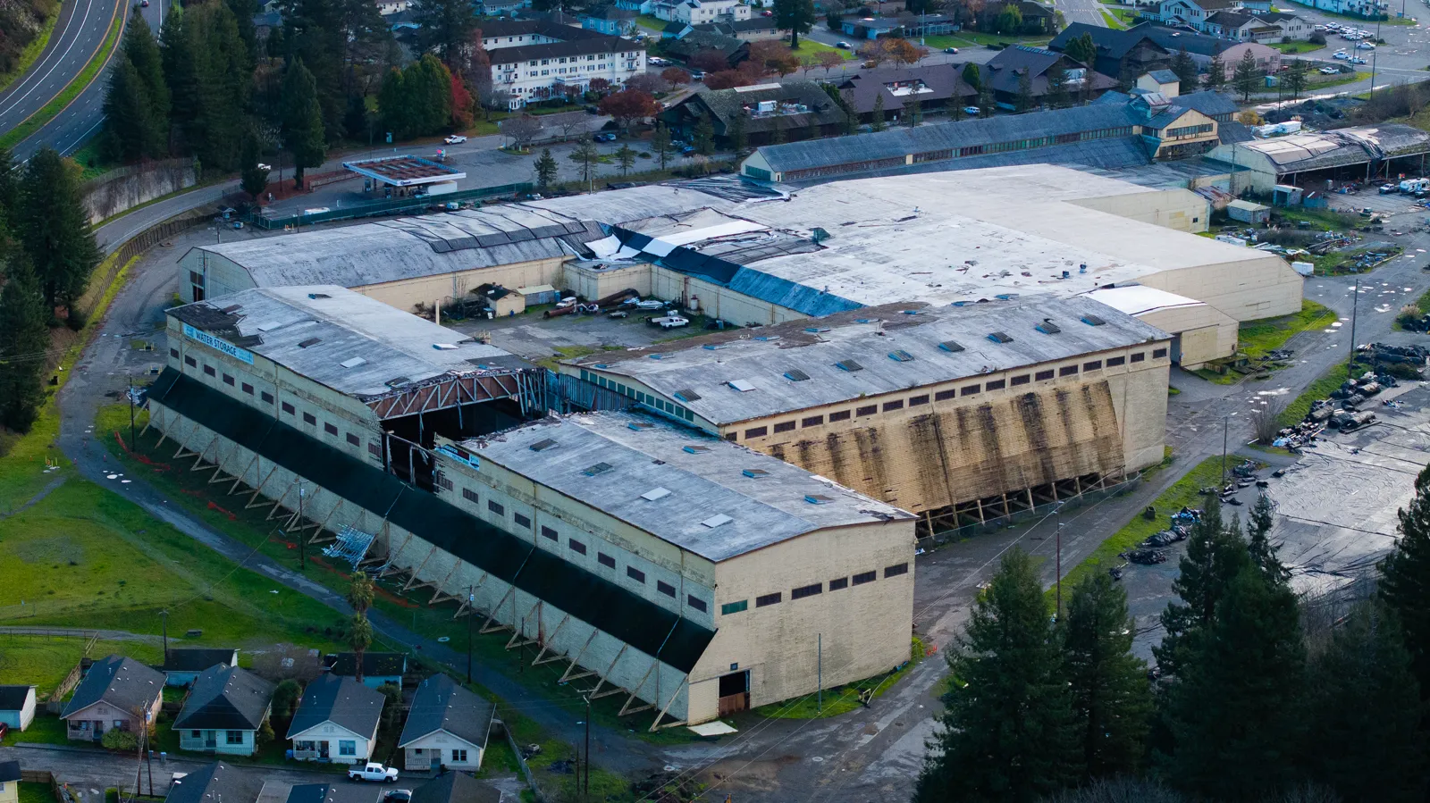Aerial documentation of a large industrial mill complex. Drone Photography and Videography by Tex Kelly Productions, serving Williams, Arizona.