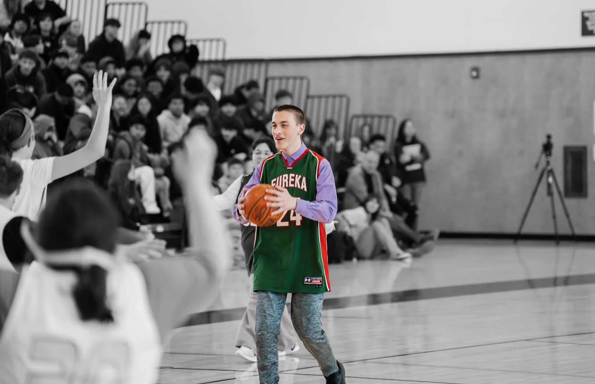Special Olympics basketball moment at Eureka High School