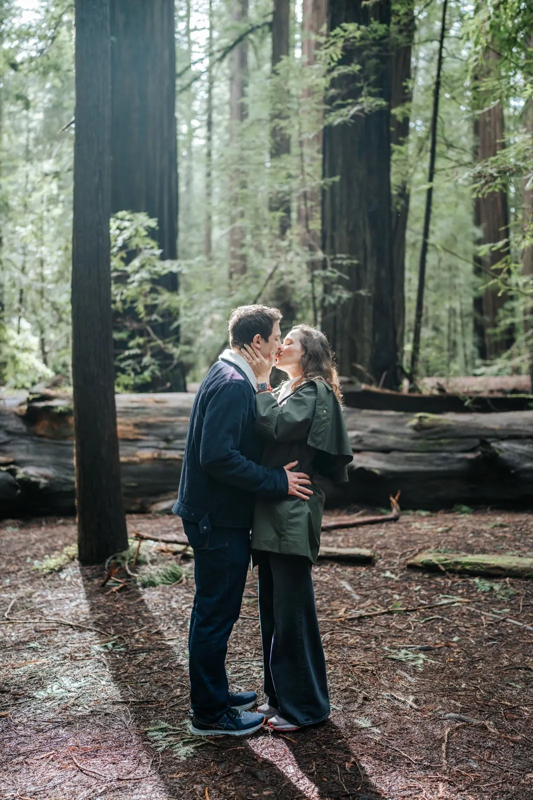 Chris and Erin embracing post-proposal