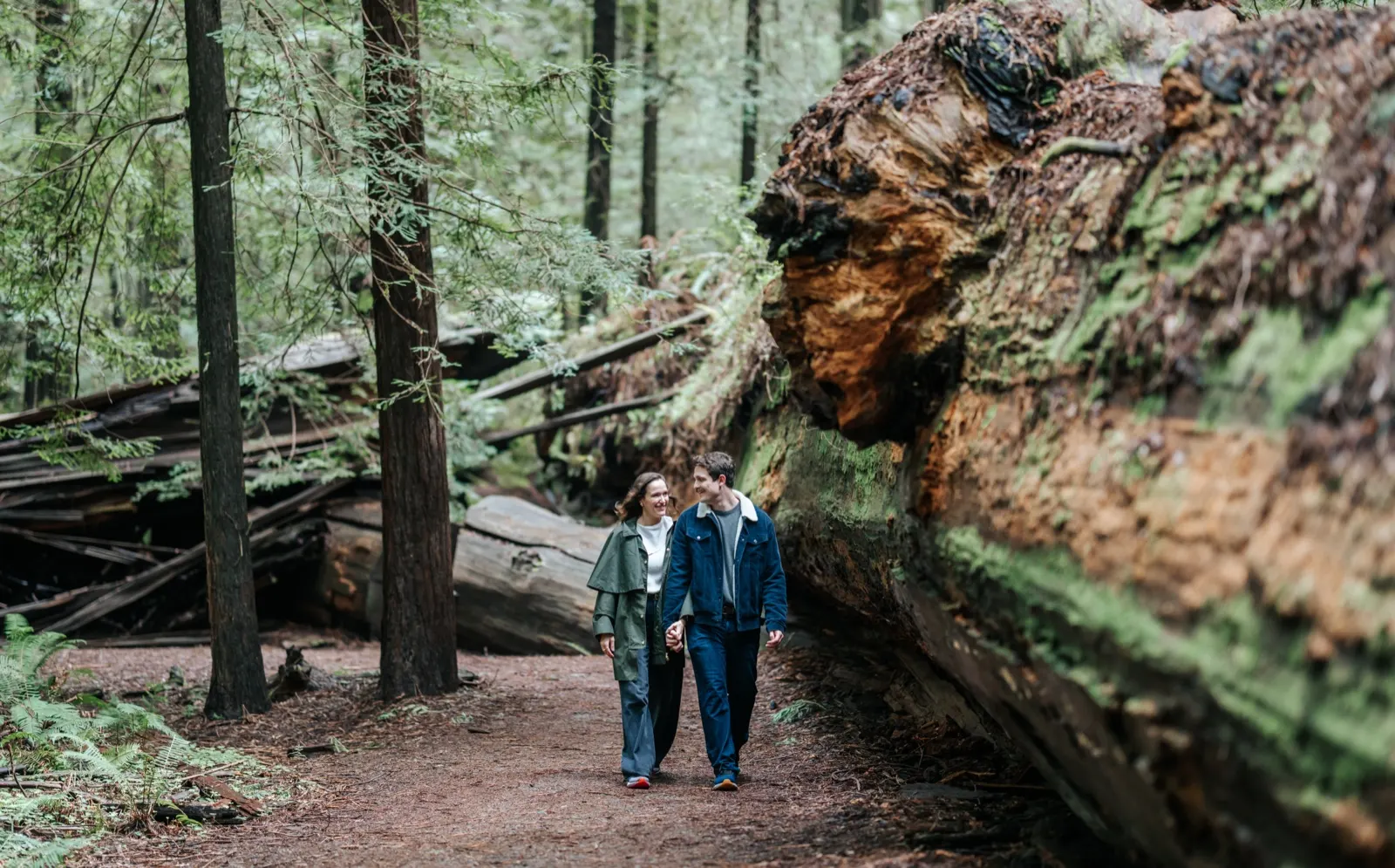 Chris and Erin in a candid engagement portrait