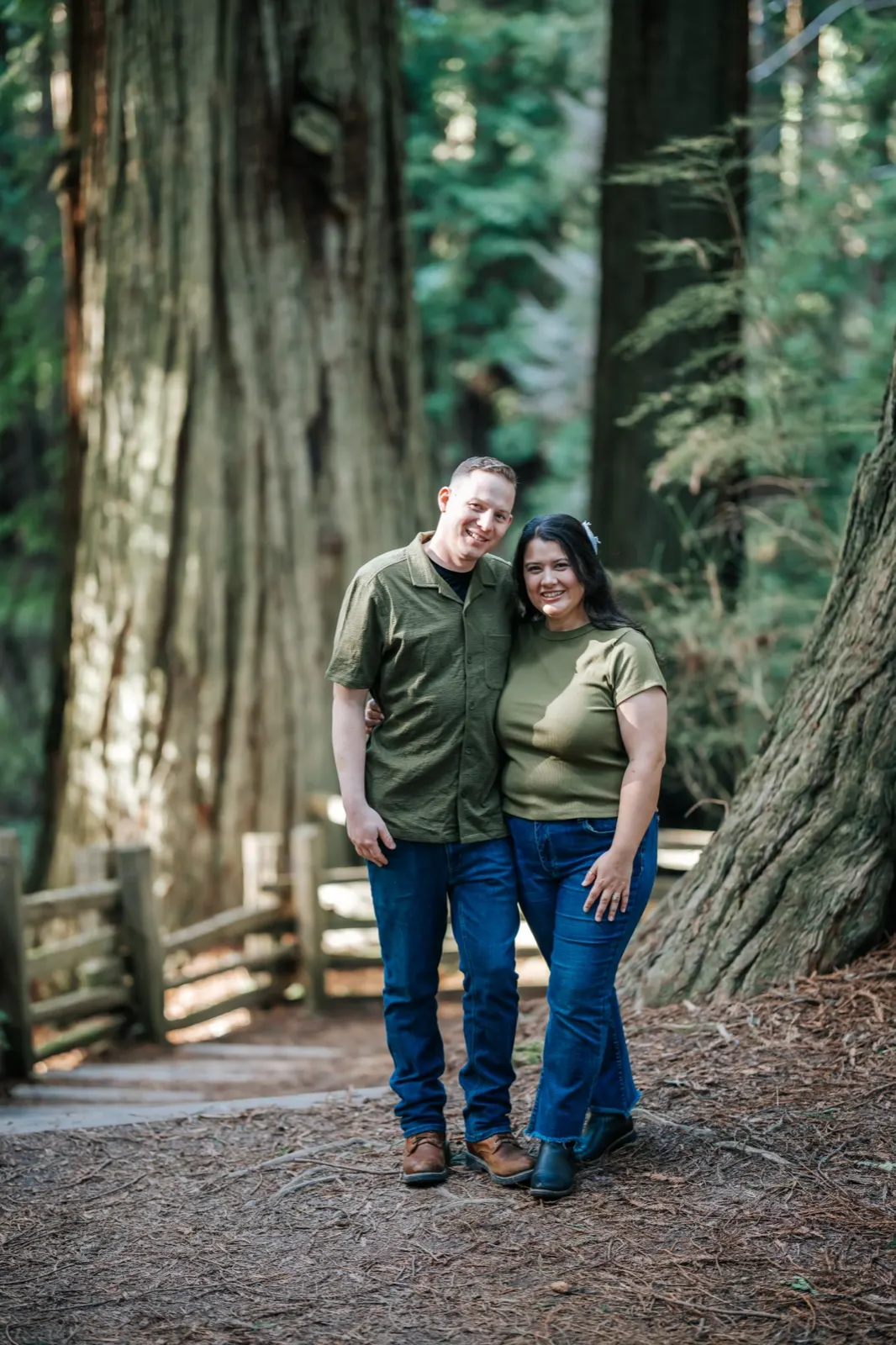 Kelsie and Sam in a soft-light portrait outdoors