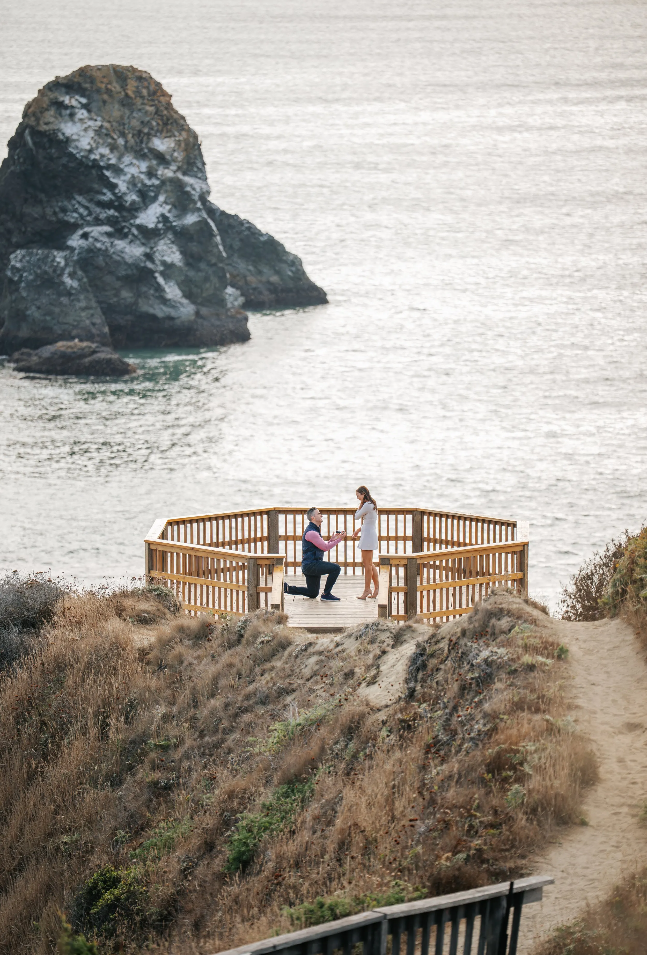Couple celebrating on Ferndale rolling hills