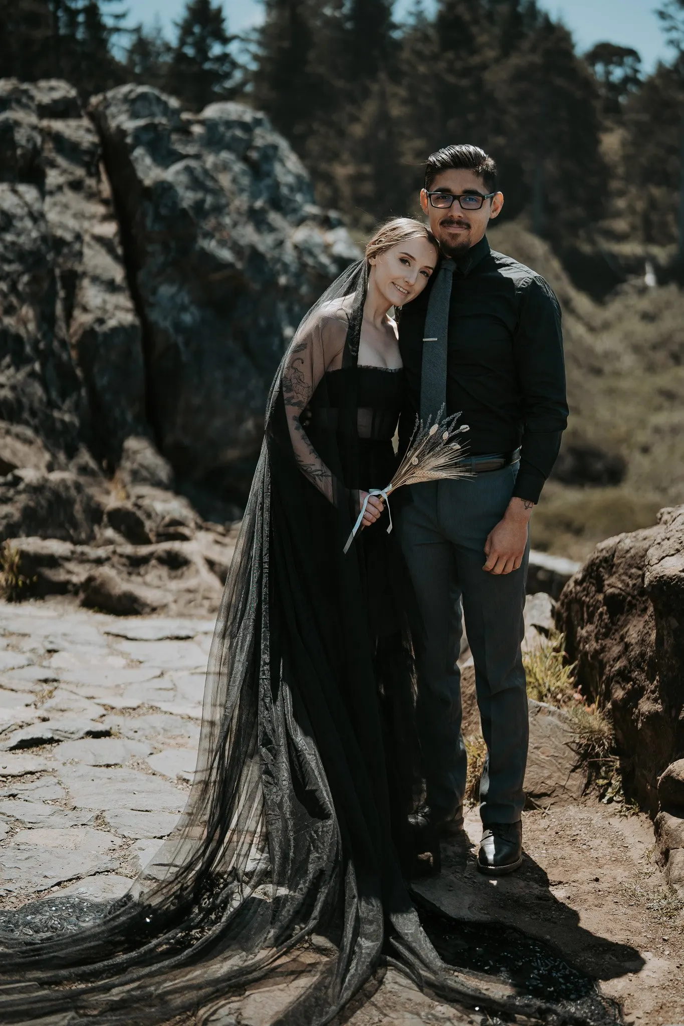 Engagement portrait in Old Town Eureka