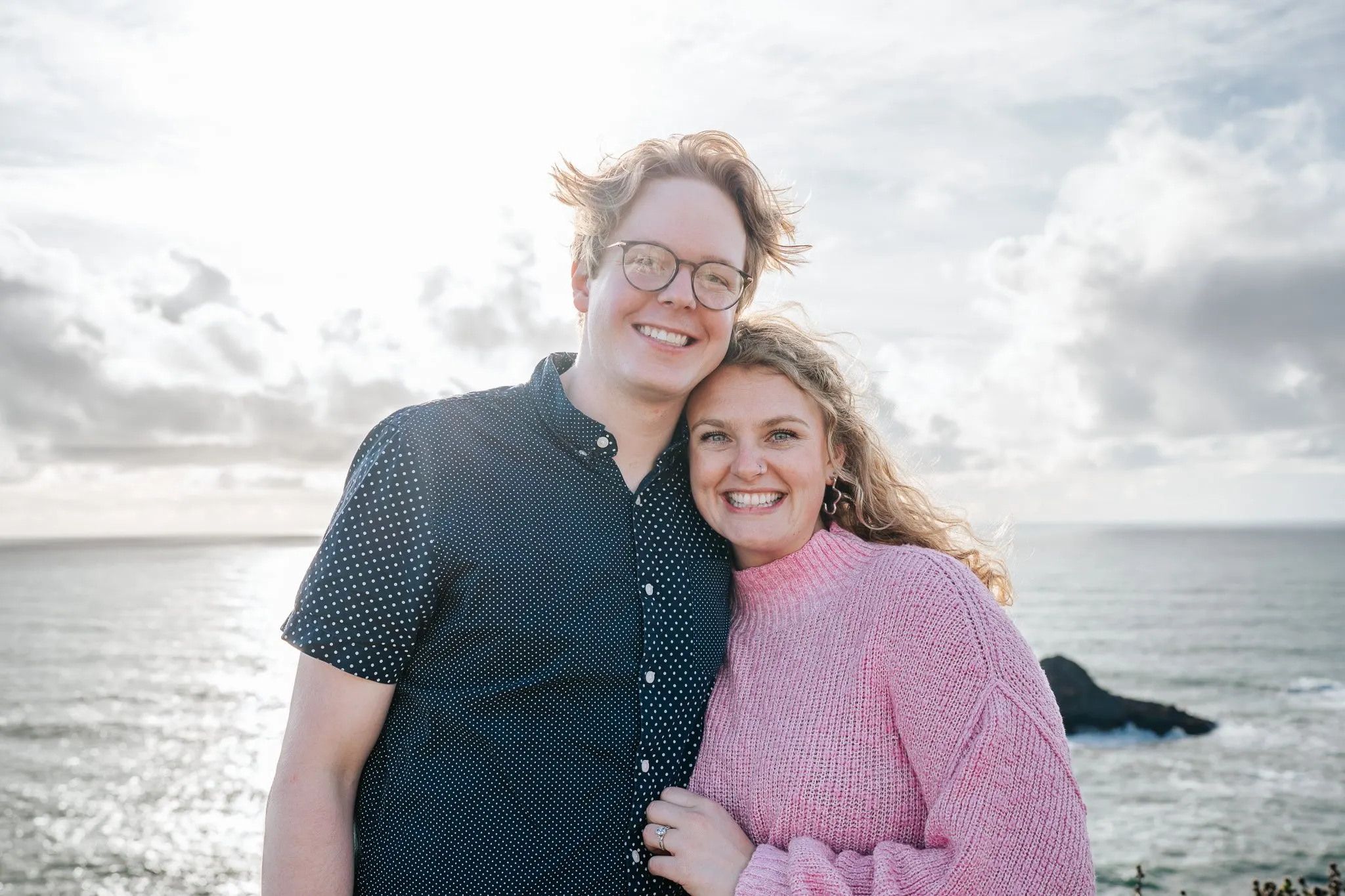 Engagement session on Trinidad State Beach