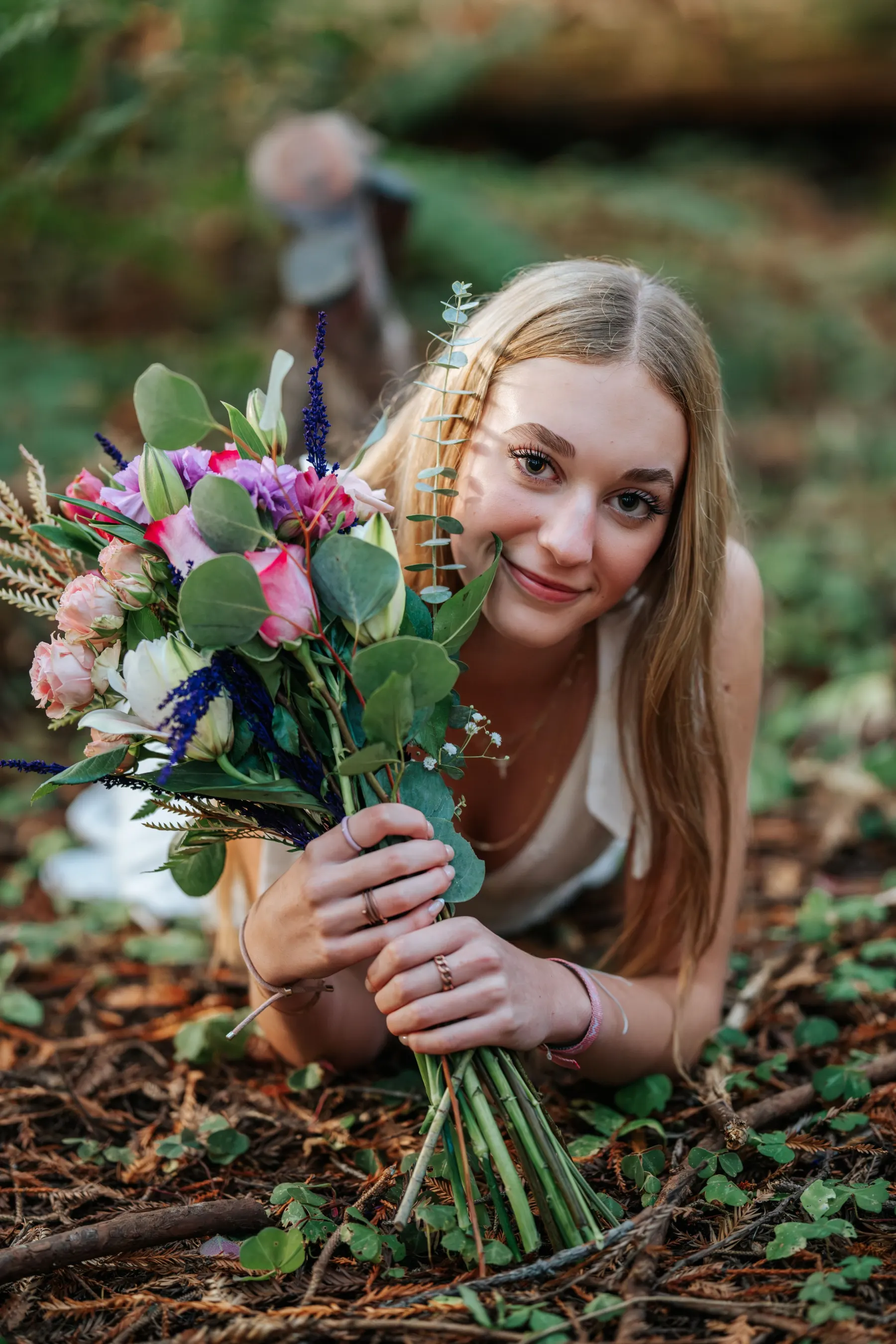 High-end Humboldt senior portrait, editorial composition