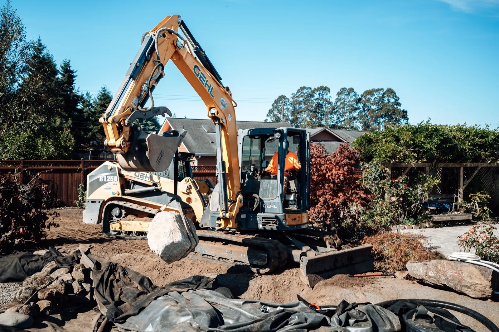 Landscape installation, portfolio cinematography for outdoor-living and hardscape contractors